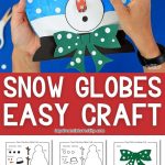 paper plate snow crafts for kids for winter and Christmas