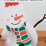 Paper Plate Snowman Craft for kids - Image for Pinterest