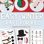 Paper Plate Snowman Craft for kids - Image for Pinterest