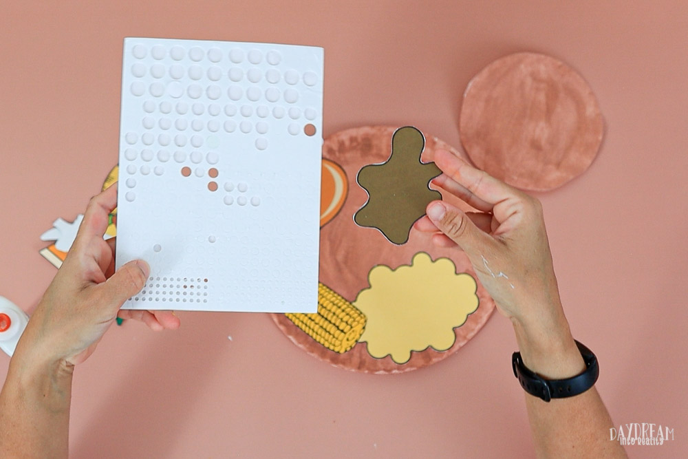 foam dots to add a 3d pop to craft