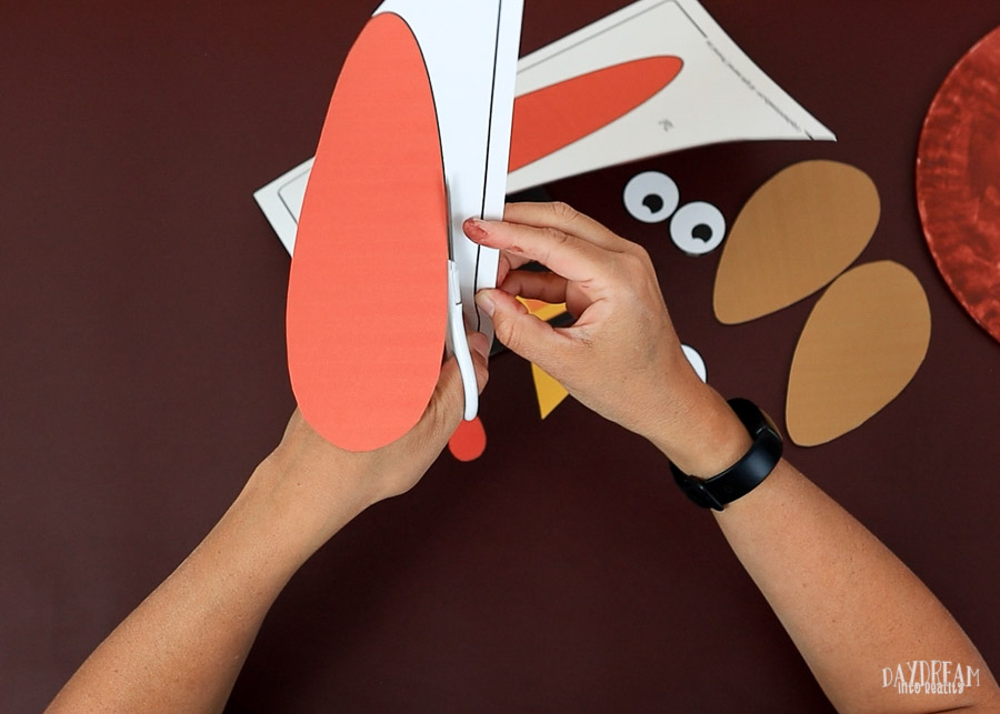 cut turkey craft template.