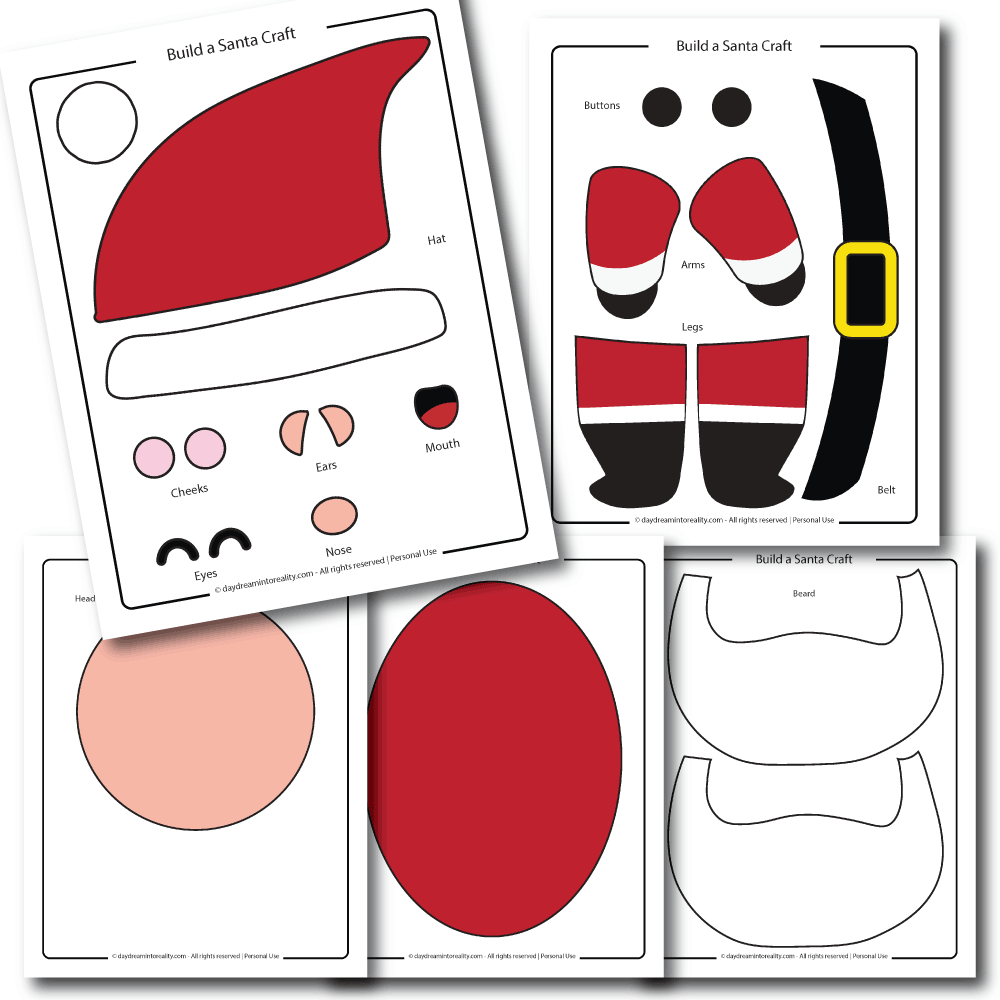 Build a Santa Craft Template in Color Featured Image