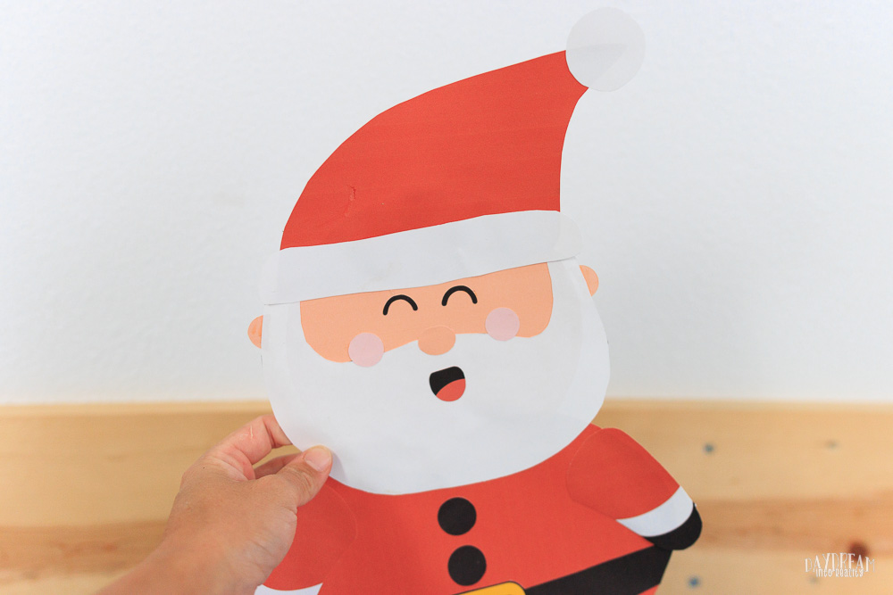 Cute Santa made with paper.