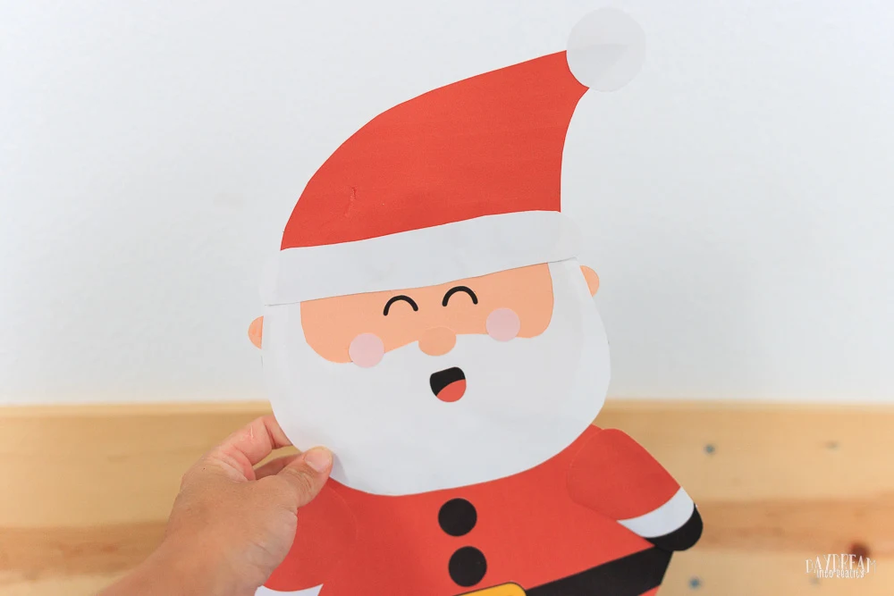 Cute Santa made with paper.