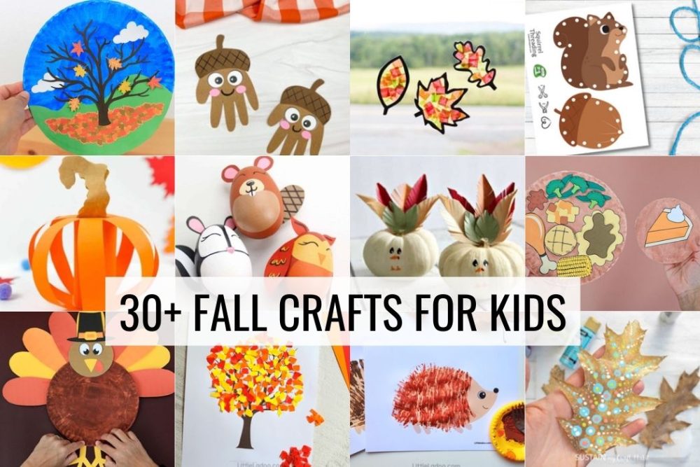 fall crafts for kids collage