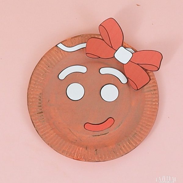 small paper plate gingerbread girl craft