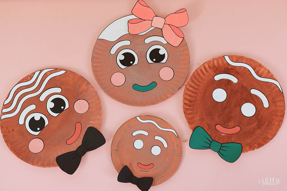 gingerbread man paper plate crafts for kids - featured image.