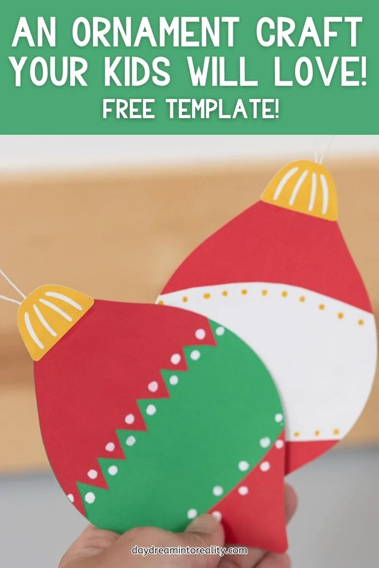 Paper Christmas Ornament Craft for Kids - Pinterest Image