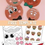 gingerbread man craft for kids with paper plate - Pinterest image