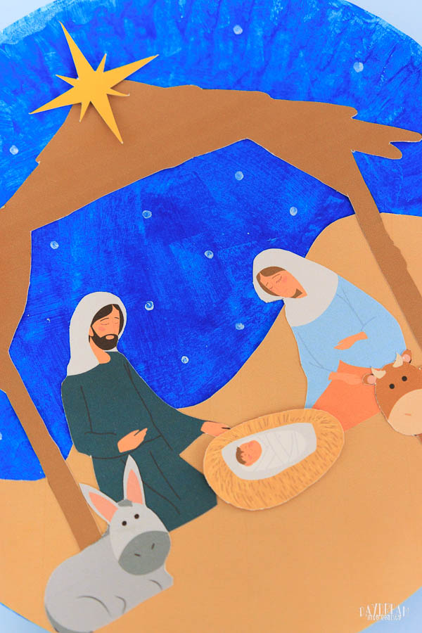 paper plate craft - nativity scene for kids