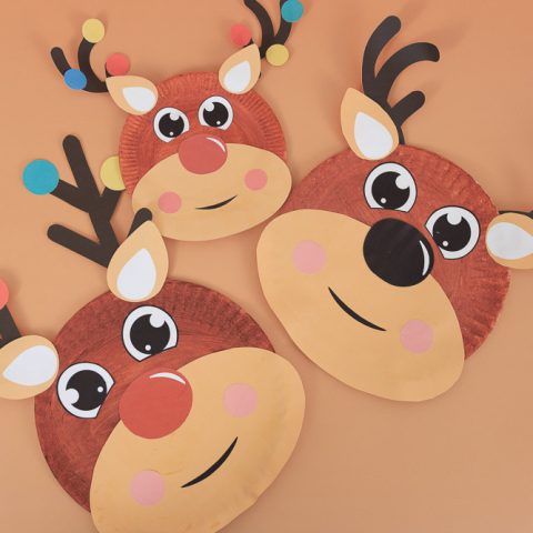 Paper Plate Reindeer Craft For Kids | Free Template! 