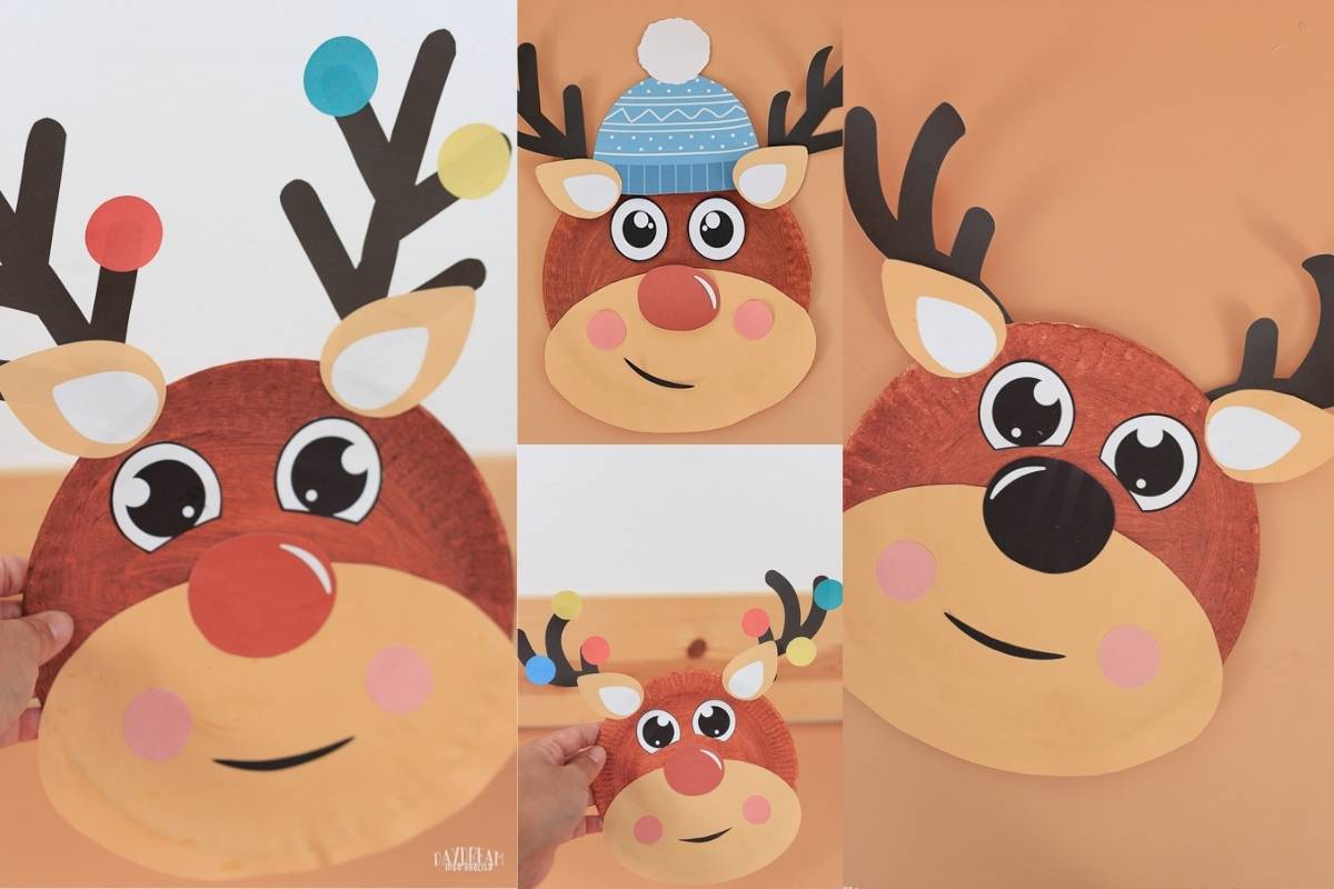 Paper Plate Reindeer Craft For Kids Featured Image