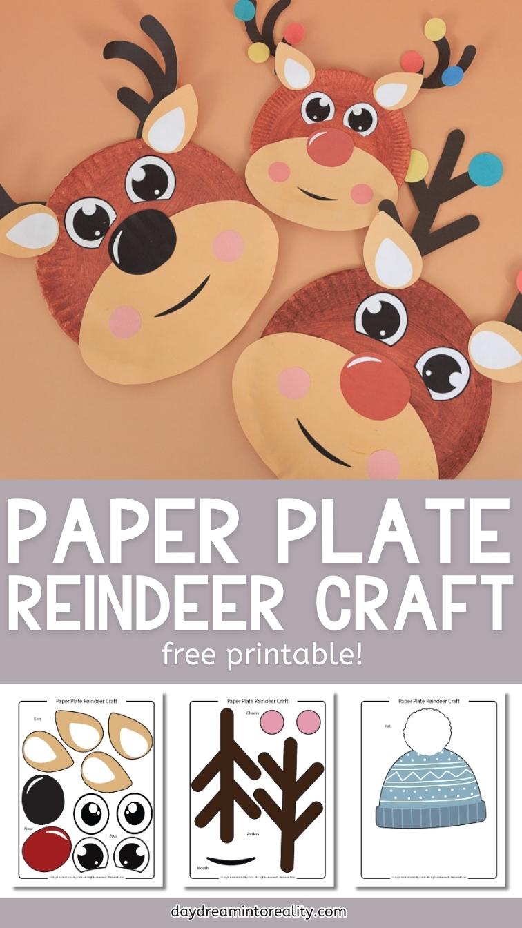 Paper Plate Reindeer Craft for Kids - Pinterest Image