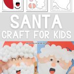 Paper plate Santa Craft for kids. Pinterest Image.