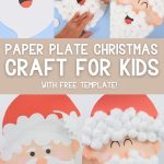 Paper plate Santa Craft for kids. Pinterest Image.