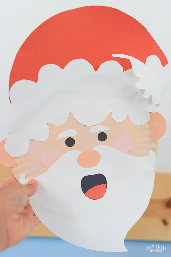 paper plate Santa craft with no cotton balls