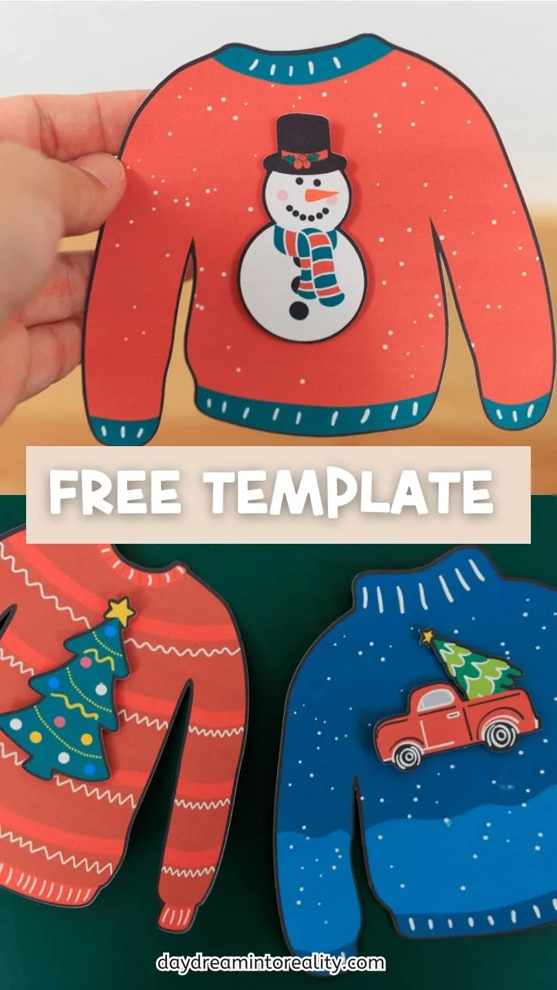 Ugly Sweater Craft For Kids - Pinterest Image