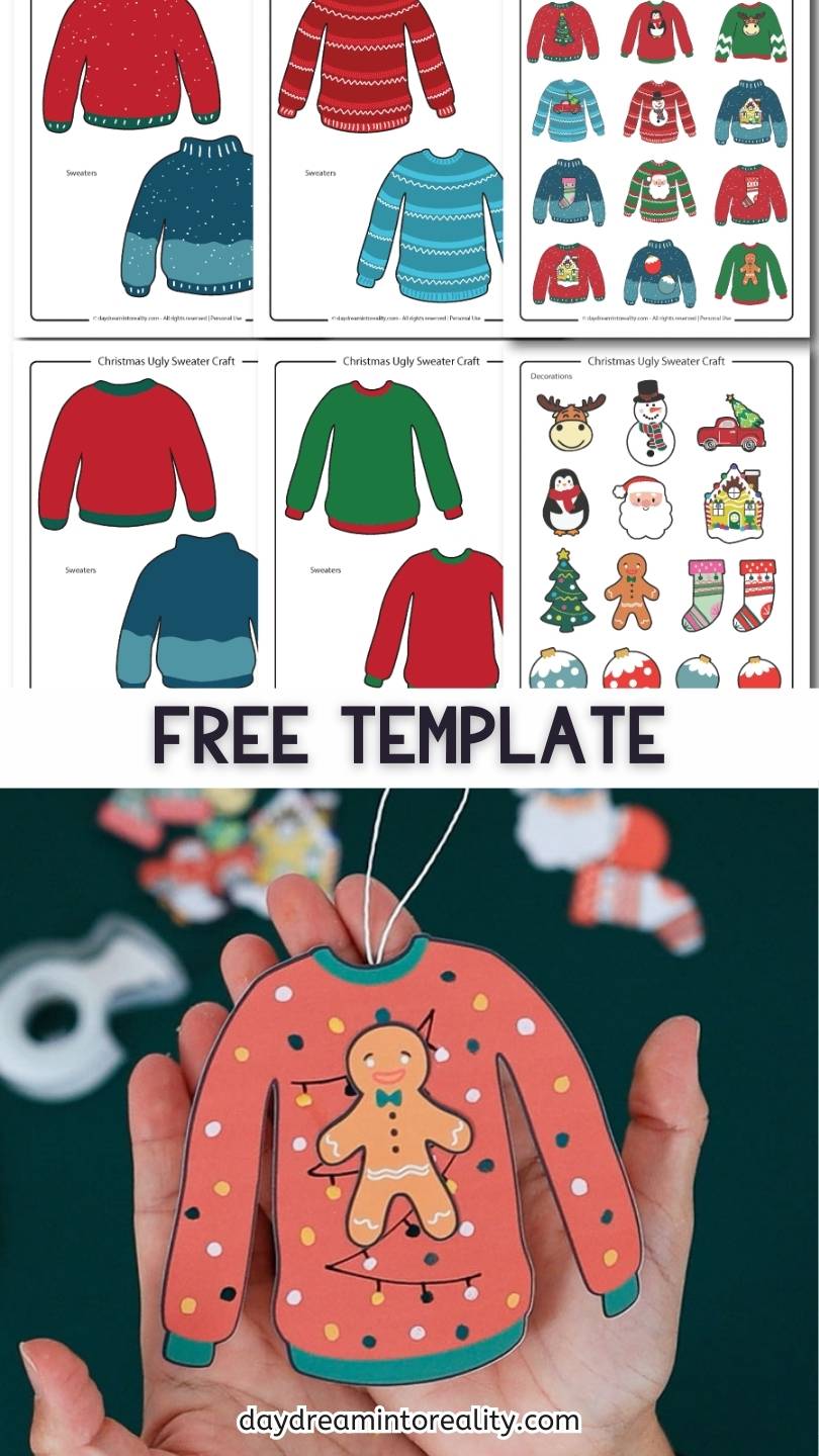 Ugly Sweater Craft For Kids - Pinterest Image