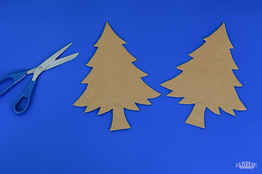 Cardboard Christmas trees