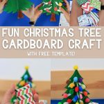 3D Cardboard Christmas Tree Craft for Kids - Pinterest Image