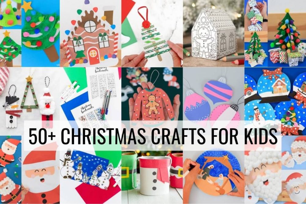 Christmas crafts for kids collage