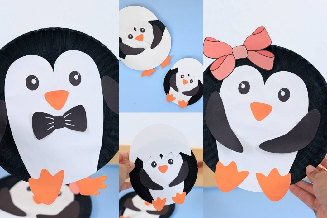 featured image for penguin paper plate craft