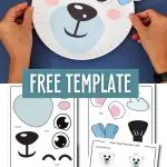 paper plate polar bear craft for kids - Pinterest image