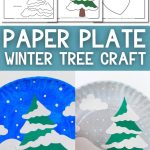 paper plate winter tree craft for kids - Pinterest image