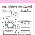 all about my mom free printable - Pinterest image 3