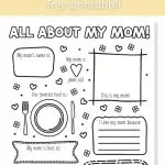 all about my mom free printable - Pinterest image 4