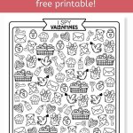 Valentine's Day I SPY Free Printable - Pinterest Image 2