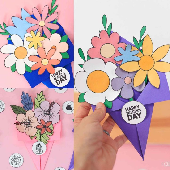 Paper Flower Bouquet Craft for Kids Featured Image square