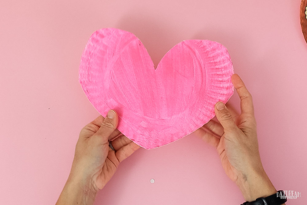 heart shaped paper plate