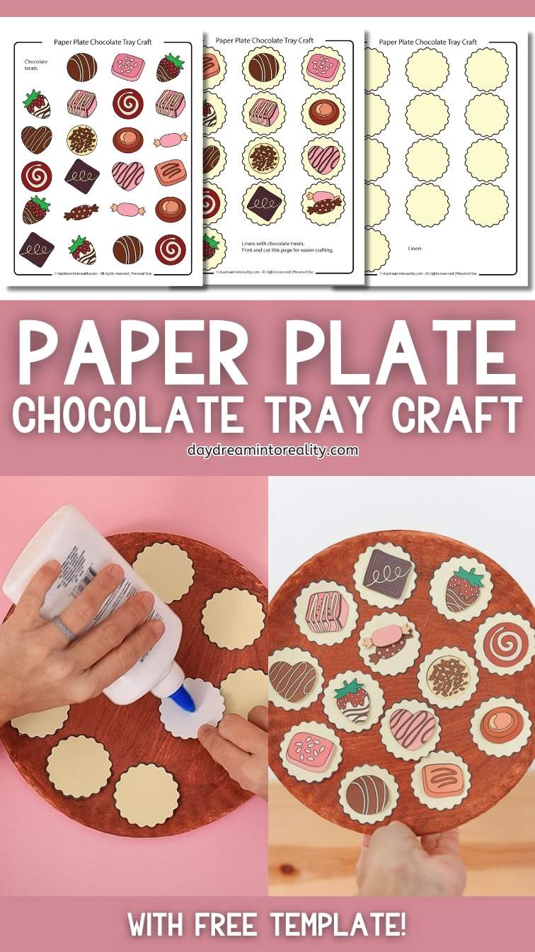 paper plate chocolate and candy tray - Pinterest image 4