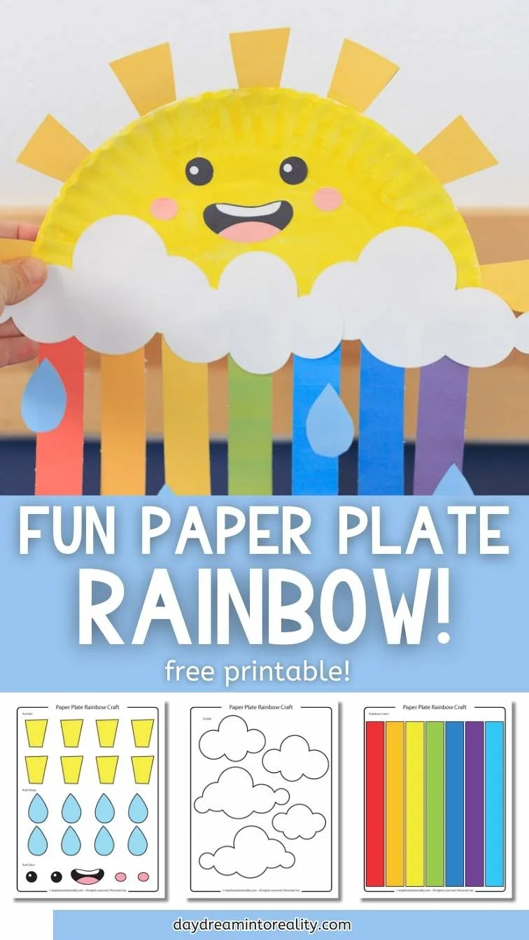 Paper Plate Rainbow Craft - Pinterest Image 2