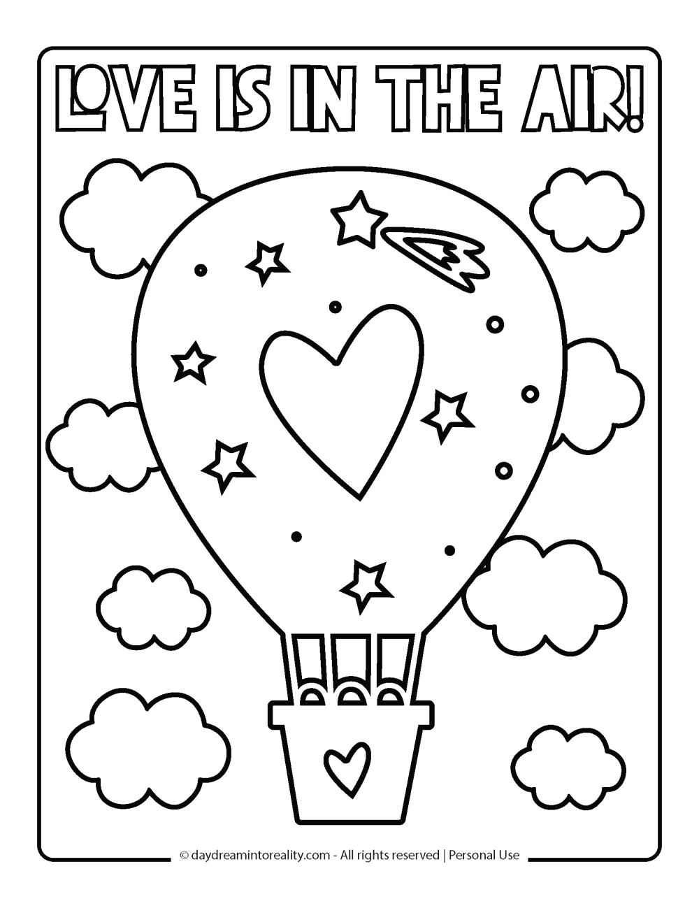 Valentines Day Coloring Page - Love is in the air!