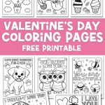 Valentine's Day Coloring Pages - Pinterest Image 