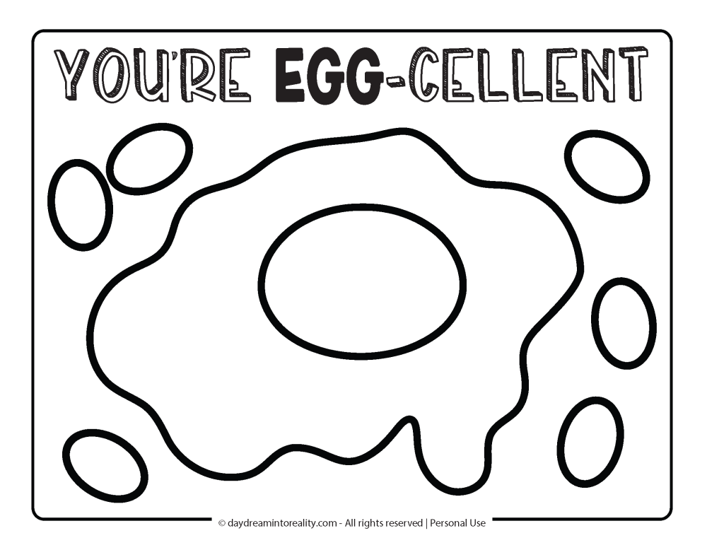 Valentines Day Coloring Page - You are egg-cellent!