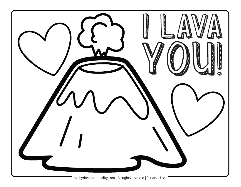 Valentines Day Coloring Page - I lava you