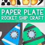 Paper Plate Rocket Ship Craft - Pinterest Image 3