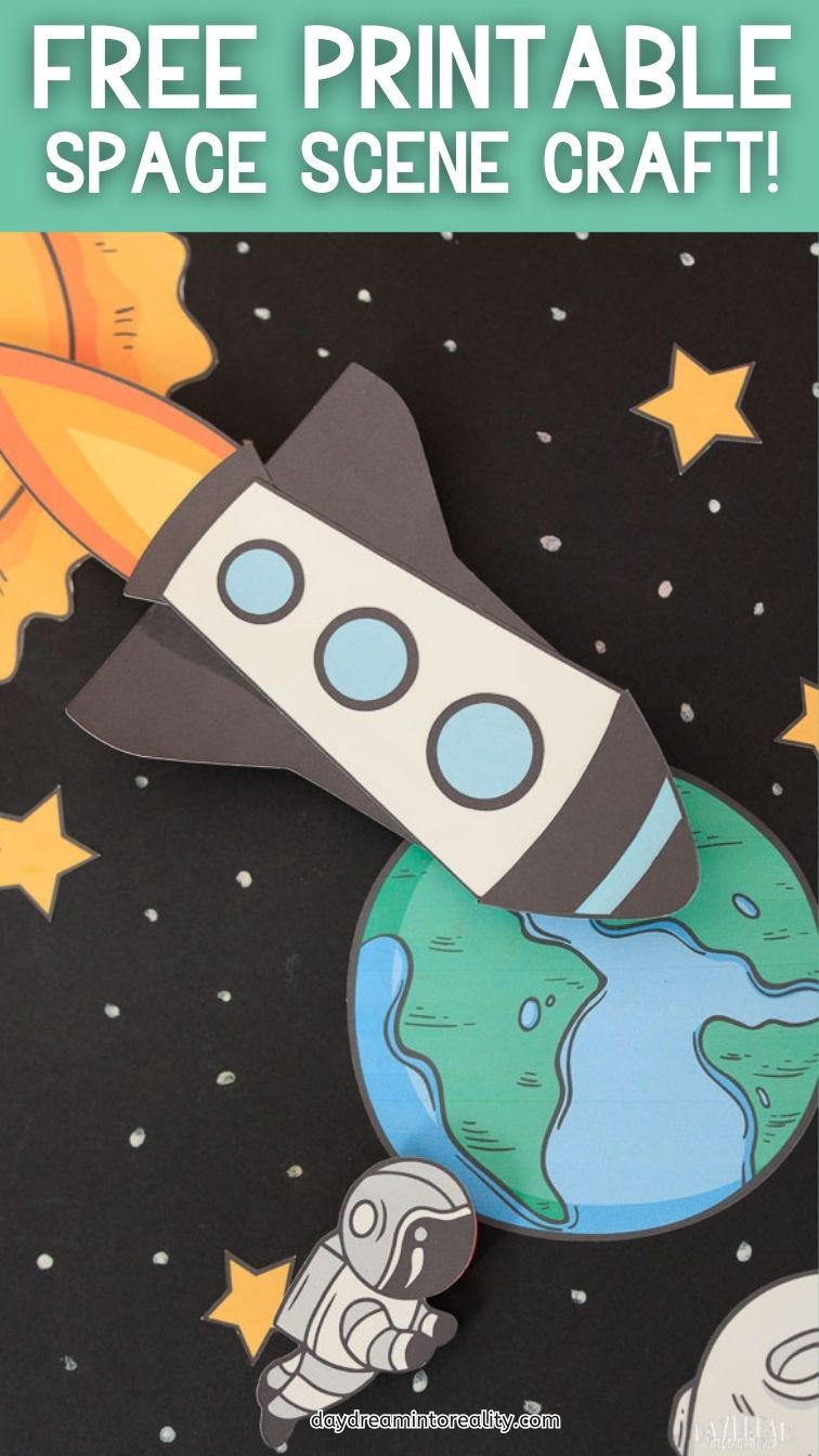 Space Scene Art Project For Kids - Pinterest Image 3