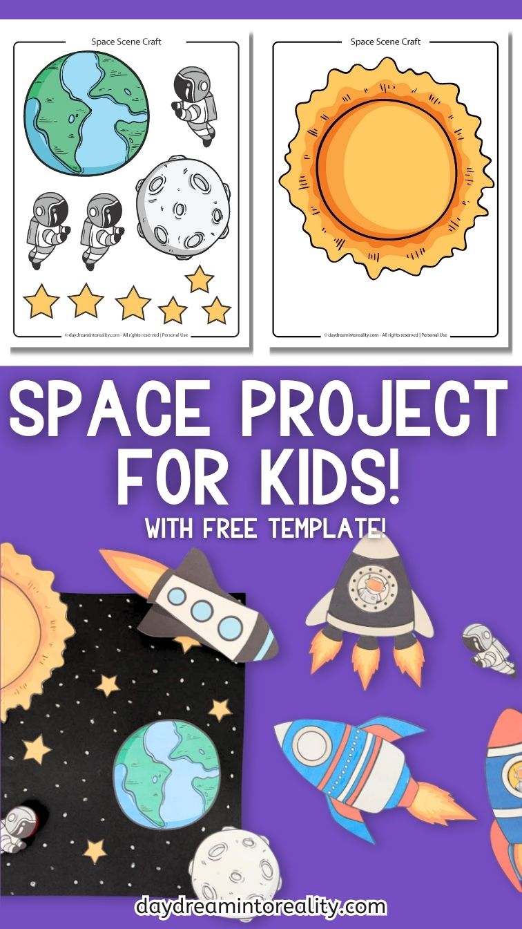 Space Scene Art Project For Kids - Pinterest Image 4