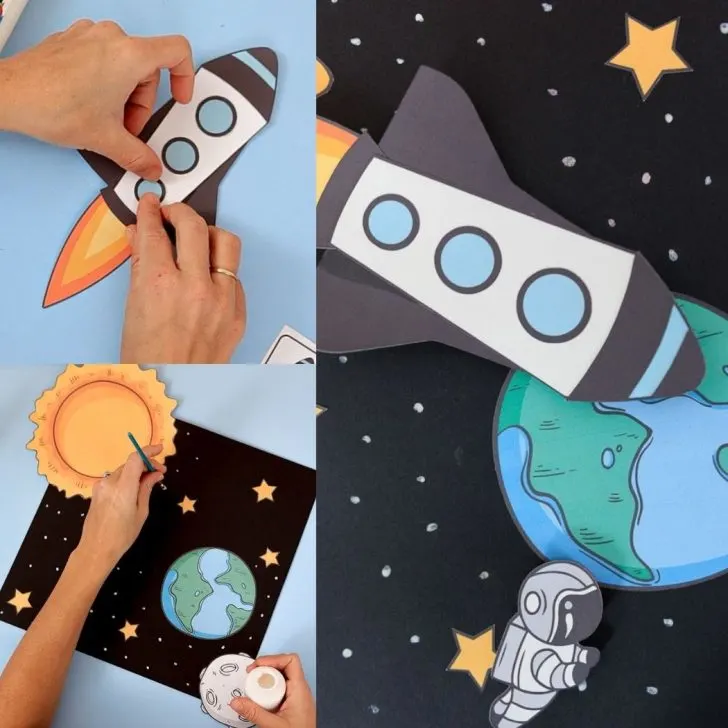 Space Scene Art Project Kids Featured Image 1:1 ratio