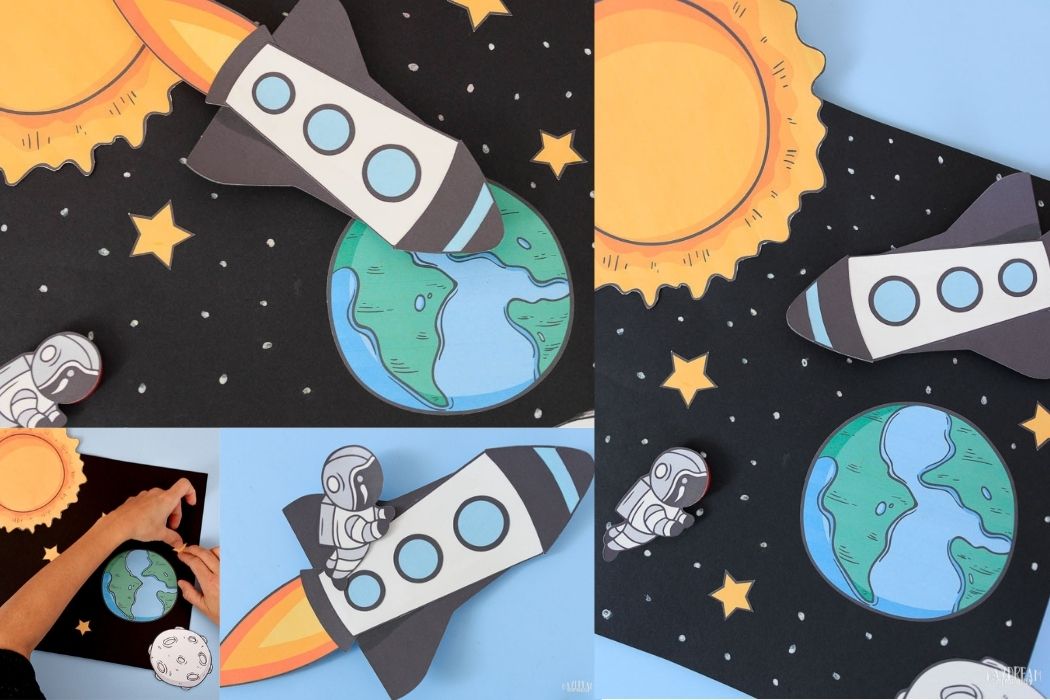 Space Scene Art Project for kids Featured Image Horizontal