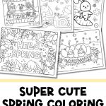 Spring Coloring Pages - Pinterest Image 5