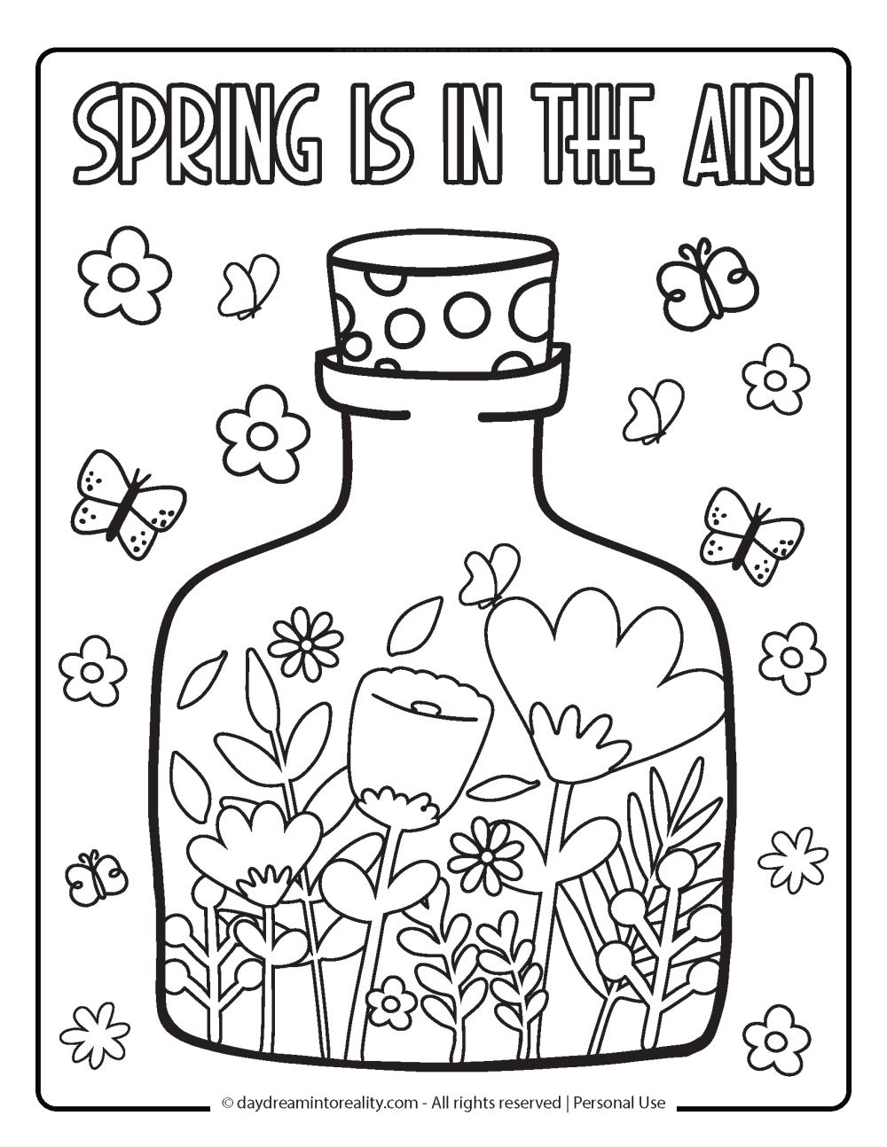 Spring Coloring Page - 