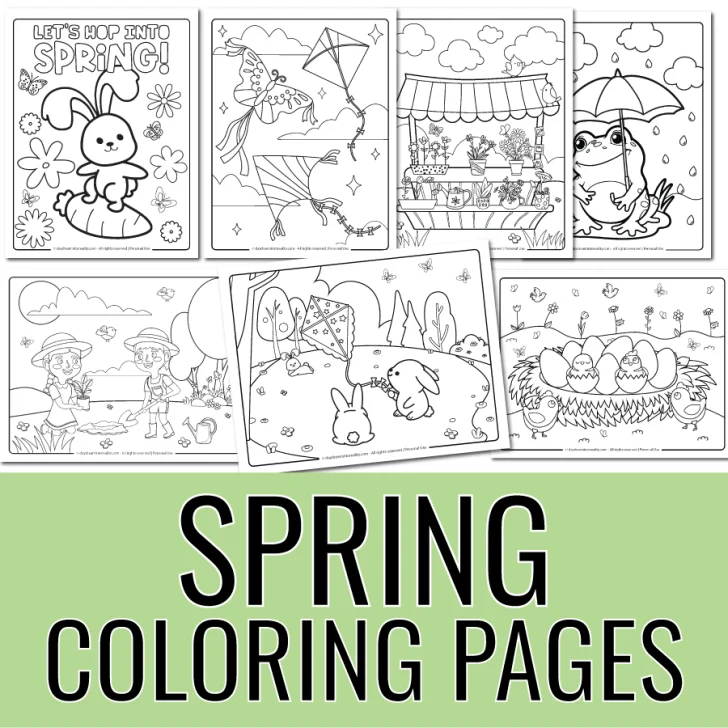 Spring Coloring Pages Featured Image Square