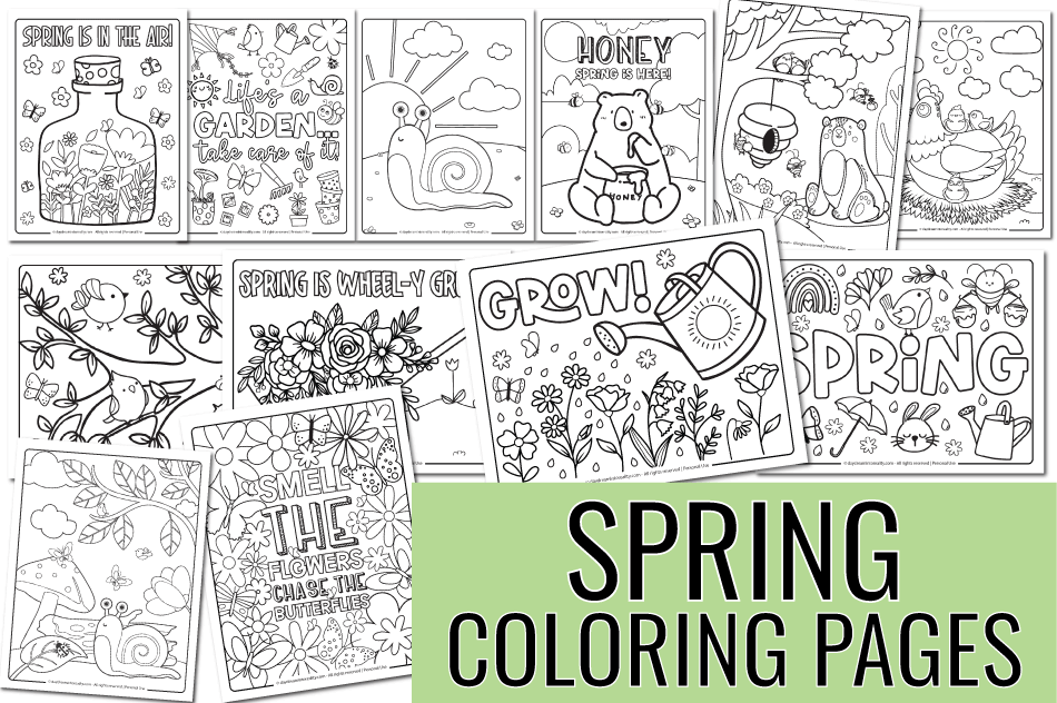 Spring Coloring Pages Featured Image