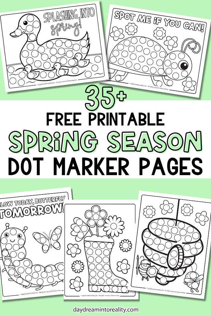 Spring Dot Marker Pages - Pinterest Image 4