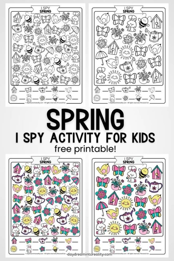 Spring I Spy Free Printable - Pinterest Image 5